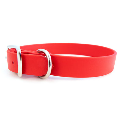 Rita Bean Waterproof Standard Buckle Dog Collar - Red