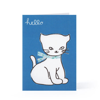 Hello Kitten Blank Card