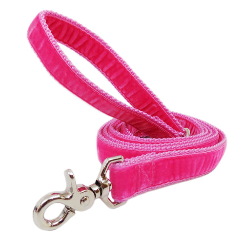 Rita Bean Dog Leash - Velvet (Fruit Punch Pink)