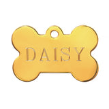Rita Bean Dog Tag - American Classic Brass Bone (Large)