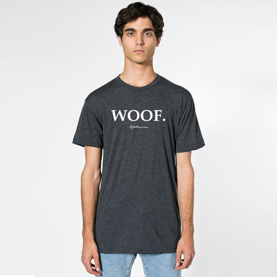 Woof T-Shirt (Unisex) - Heather Black