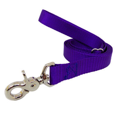 Rita Bean Dog Leash - Nylon Webbing (Purple)