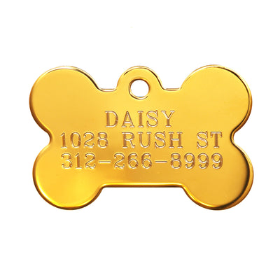 Rita Bean Dog Tag - American Classic Brass Bone (Small)