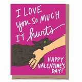 Cat Bite Valentine Card