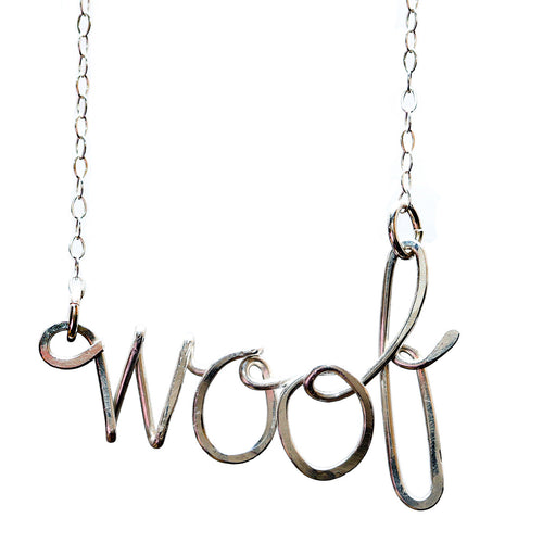 Woof Necklace - Sterling Silver